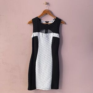 Irreplaceable White & Black Bodycon Mini Dress NWT Size M